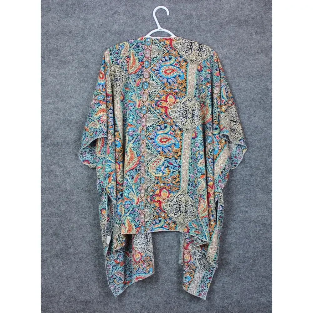 Women's‎ Kimono Cover-Up One-Size Paisley Print Multi Color